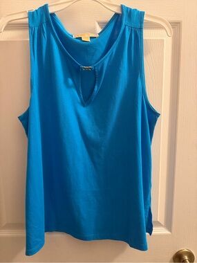 Michael Kors Vibrant Turquoise Keyhole Tank